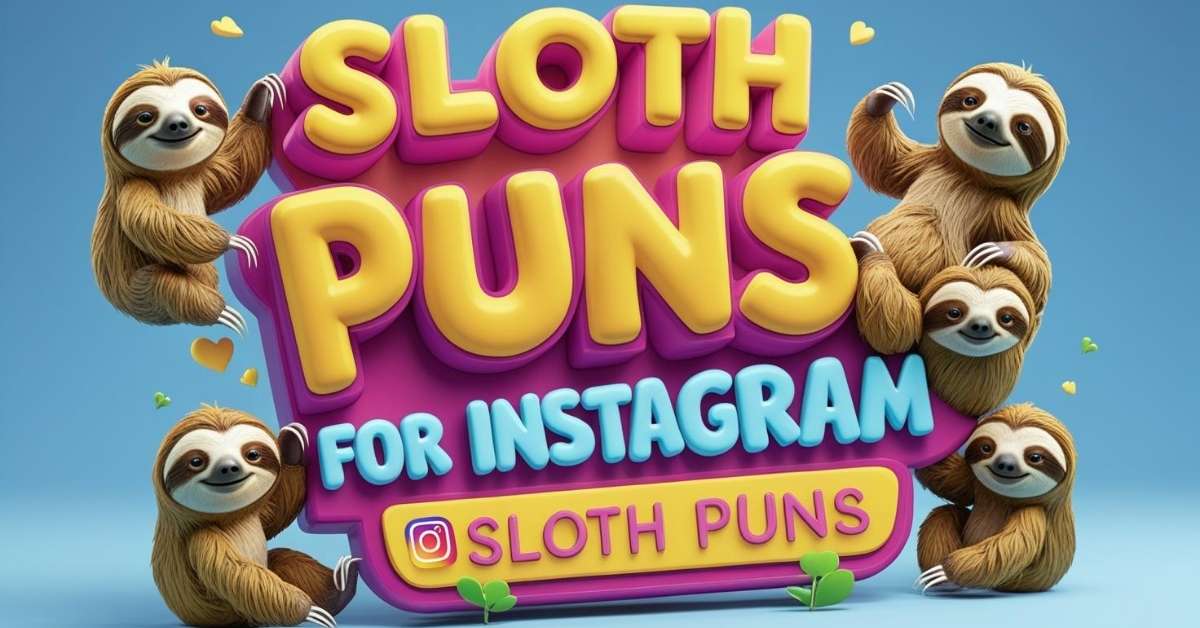 sloth-puns-for-instagram Sloth Puns for Instagram